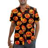 imageHawaiian Shirt for Men Button Down Short Sleeve Casual Beach Shirt Summer Wear Stylish Tropical Print Shirts5 Pumpkin Black
