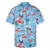 imageHawaiian Shirt for Men Button Down Short Sleeve Casual Beach Shirt Summer Wear Stylish Tropical Print Shirts6 Christmas Blue