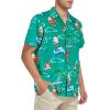 imageHawaiian Shirt for Men Button Down Short Sleeve Casual Beach Shirt Summer Wear Stylish Tropical Print Shirts6 Christmas Green