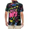 imageHawaiian Shirt for Men Button Down Short Sleeve Casual Beach Shirt Summer Wear Stylish Tropical Print Shirts80s Radio Wave