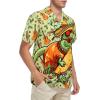 imageHawaiian Shirt for Men Button Down Short Sleeve Casual Beach Shirt Summer Wear Stylish Tropical Print ShirtsMexican Dinosaur