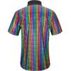 imageMens 70S Disco Outfits Sequin Shirt Short Sleeve Button Down Shirts Party Novelty Shirts Nightclub Christmas Prom CostumeRainbow