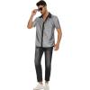 imageMens 70S Disco Outfits Sequin Shirt Short Sleeve Button Down Shirts Party Novelty Shirts Nightclub Christmas Prom CostumeSilver