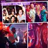 imageMens 70S Disco Outfits Sequin Shirt Short Sleeve Button Down Shirts Party Novelty Shirts Nightclub Christmas Prom CostumeSilver