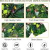 imageMens Hawaiian Shirt Floral Print Aloha Shirt Comfortable Novelty Button Down Shirts Casual Short Sleeve Beachwear for Men1 Alien