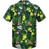 imageMens Hawaiian Shirt Floral Print Aloha Shirt Comfortable Novelty Button Down Shirts Casual Short Sleeve Beachwear for Men1 Alien