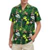 imageMens Hawaiian Shirt Floral Print Aloha Shirt Comfortable Novelty Button Down Shirts Casual Short Sleeve Beachwear for Men1 Alien