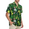 imageMens Hawaiian Shirt Floral Print Aloha Shirt Comfortable Novelty Button Down Shirts Casual Short Sleeve Beachwear for Men1 Alien
