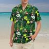 imageMens Hawaiian Shirt Floral Print Aloha Shirt Comfortable Novelty Button Down Shirts Casual Short Sleeve Beachwear for Men1 Alien