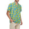 imageMens Hawaiian Shirt Floral Print Aloha Shirt Comfortable Novelty Button Down Shirts Casual Short Sleeve Beachwear for Men1 Blue Yellow Ducky