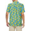 imageMens Hawaiian Shirt Floral Print Aloha Shirt Comfortable Novelty Button Down Shirts Casual Short Sleeve Beachwear for Men1 Blue Yellow Ducky