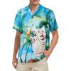 imageMens Hawaiian Shirt Floral Print Aloha Shirt Comfortable Novelty Button Down Shirts Casual Short Sleeve Beachwear for Men1 Coconut Tree Cat