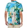 imageMens Hawaiian Shirt Floral Print Aloha Shirt Comfortable Novelty Button Down Shirts Casual Short Sleeve Beachwear for Men1 Coconut Tree Cat