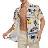 imageMens Hawaiian Shirt Floral Print Aloha Shirt Comfortable Novelty Button Down Shirts Casual Short Sleeve Beachwear for Men1 Cruise Duck