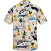 imageMens Hawaiian Shirt Floral Print Aloha Shirt Comfortable Novelty Button Down Shirts Casual Short Sleeve Beachwear for Men1 Cruise Duck