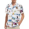 imageMens Hawaiian Shirt Floral Print Aloha Shirt Comfortable Novelty Button Down Shirts Casual Short Sleeve Beachwear for Men1 Dachshund