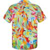 imageMens Hawaiian Shirt Floral Print Aloha Shirt Comfortable Novelty Button Down Shirts Casual Short Sleeve Beachwear for Men1 Flowery Parrot