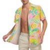 imageMens Hawaiian Shirt Floral Print Aloha Shirt Comfortable Novelty Button Down Shirts Casual Short Sleeve Beachwear for Men1 Fruit Parrot