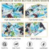 imageMens Hawaiian Shirt Floral Print Aloha Shirt Comfortable Novelty Button Down Shirts Casual Short Sleeve Beachwear for Men1 Gorilla