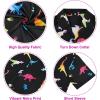 imageMens Hawaiian Shirt Floral Print Aloha Shirt Comfortable Novelty Button Down Shirts Casual Short Sleeve Beachwear for Men1 Neon Dinosaur