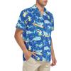 imageMens Hawaiian Shirt Floral Print Aloha Shirt Comfortable Novelty Button Down Shirts Casual Short Sleeve Beachwear for Men1 Shark