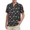 imageMens Hawaiian Shirt Floral Print Aloha Shirt Comfortable Novelty Button Down Shirts Casual Short Sleeve Beachwear for Men3 Cinco De Mayo Black