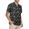 imageMens Hawaiian Shirt Floral Print Aloha Shirt Comfortable Novelty Button Down Shirts Casual Short Sleeve Beachwear for Men3 Cinco De Mayo Black