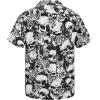 imageMens Hawaiian Shirt Floral Print Aloha Shirt Comfortable Novelty Button Down Shirts Casual Short Sleeve Beachwear for Men3 Skull Flower