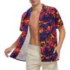 imageMens Hawaiian Shirt Floral Print Aloha Shirt Comfortable Novelty Button Down Shirts Casual Short Sleeve Beachwear for Men3 Skull Neno