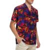 imageMens Hawaiian Shirt Floral Print Aloha Shirt Comfortable Novelty Button Down Shirts Casual Short Sleeve Beachwear for Men3 Skull Neno