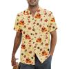 imageMens Hawaiian Shirt Floral Print Aloha Shirt Comfortable Novelty Button Down Shirts Casual Short Sleeve Beachwear for Men3 Turkey Cartoon