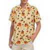 imageMens Hawaiian Shirt Floral Print Aloha Shirt Comfortable Novelty Button Down Shirts Casual Short Sleeve Beachwear for Men3 Turkey Cartoon