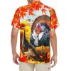 imageMens Hawaiian Shirt Floral Print Aloha Shirt Comfortable Novelty Button Down Shirts Casual Short Sleeve Beachwear for Men3 Turkey Painting