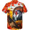 imageMens Hawaiian Shirt Floral Print Aloha Shirt Comfortable Novelty Button Down Shirts Casual Short Sleeve Beachwear for Men3 Turkey Painting