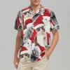 imageMens Hawaiian Shirt Floral Print Aloha Shirt Comfortable Novelty Button Down Shirts Casual Short Sleeve Beachwear for Men4 Christmas Cat
