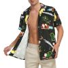 imageMens Hawaiian Shirt Floral Print Aloha Shirt Comfortable Novelty Button Down Shirts Casual Short Sleeve Beachwear for Men4 Christmas Santa