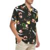 imageMens Hawaiian Shirt Floral Print Aloha Shirt Comfortable Novelty Button Down Shirts Casual Short Sleeve Beachwear for Men4 Christmas Santa