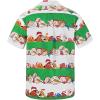 imageMens Hawaiian Shirt Floral Print Aloha Shirt Comfortable Novelty Button Down Shirts Casual Short Sleeve Beachwear for Men4 Christmas Stripe