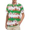 imageMens Hawaiian Shirt Floral Print Aloha Shirt Comfortable Novelty Button Down Shirts Casual Short Sleeve Beachwear for Men4 Christmas Stripe