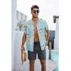 imageMens Hawaiian Shirt Floral Print Aloha Shirt Comfortable Novelty Button Down Shirts Casual Short Sleeve Beachwear for Men4 Ethnic Geometry