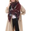 imageSweet Gifts for Women  Scarves for Women Gifts Plaid Blanket Scarf Trendy Tartan Scarves Oversized Wrap Shawl GiftBurgundy Purple
