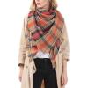 imageSweet Gifts for Women  Scarves for Women Gifts Plaid Blanket Scarf Trendy Tartan Scarves Oversized Wrap Shawl GiftOrange