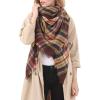 imageSweet Gifts for Women  Scarves for Women Gifts Plaid Blanket Scarf Trendy Tartan Scarves Oversized Wrap Shawl GiftWarm Coffee
