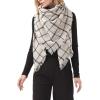 imageSweet Gifts for Women  Scarves for Women Gifts Plaid Blanket Scarf Trendy Tartan Scarves Oversized Wrap Shawl GiftWhite Black Plaid