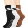 3 Pairs-black White Brown
