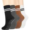 4 Pairs-black White Dark Grey Brown