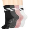 4 Pairs-black White Dark Grey Pink