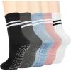5 Pairs-black White Dark Grey Light Blue Pink