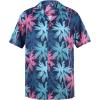 1 Pink Blue Palm Leaf