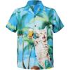 imageMens Hawaiian Shirt Floral Print Aloha Shirt Comfortable Novelty Button Down Shirts Casual Short Sleeve Beachwear for Men1 Coconut Tree Cat